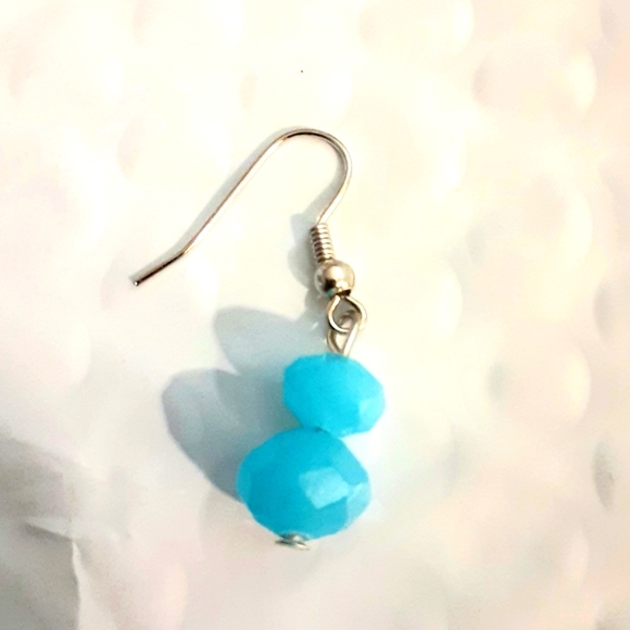 Gen. Turquoise/Crystal 3-tier Necklace Set - Picture 4 of 4